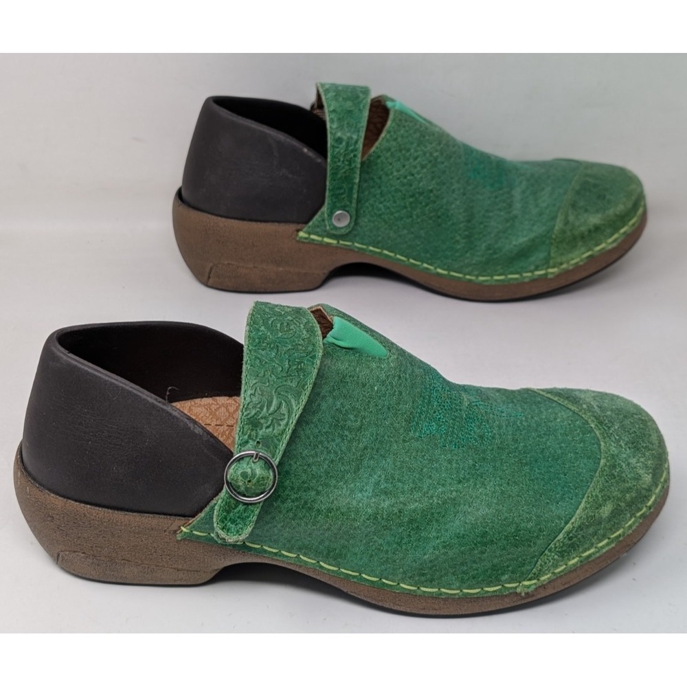 Rocky 4EurSole Green Inspire Me Leather Clog Shoes Women's Size‎ 41 / US 10-10.5